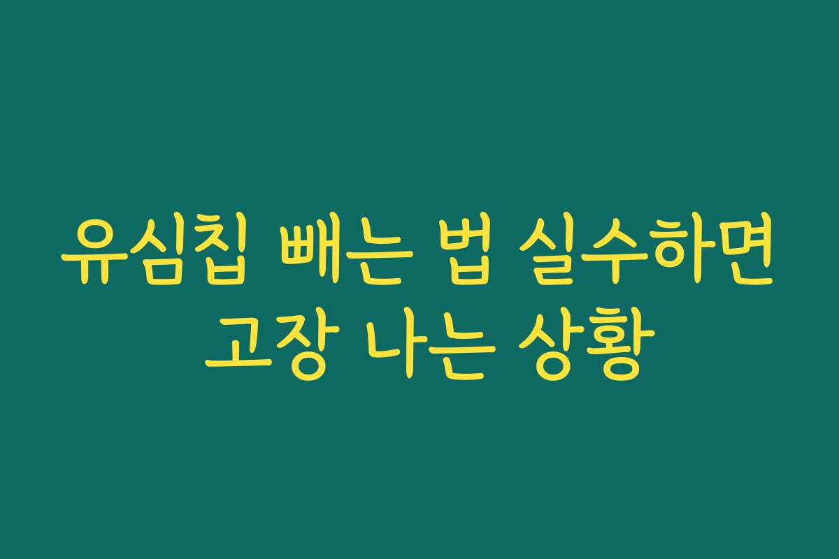 유심칩 빼는 법 실수하면 고장 나는 상황