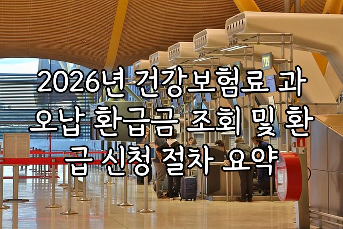2026년 건강보험료 과오납 환급금 조회 및 환급 신청 절차 요약