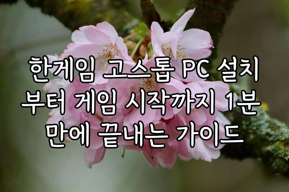 한게임 고스톱 PC 설치부터 게임 시작까지 1분 만에 끝내는 가이드