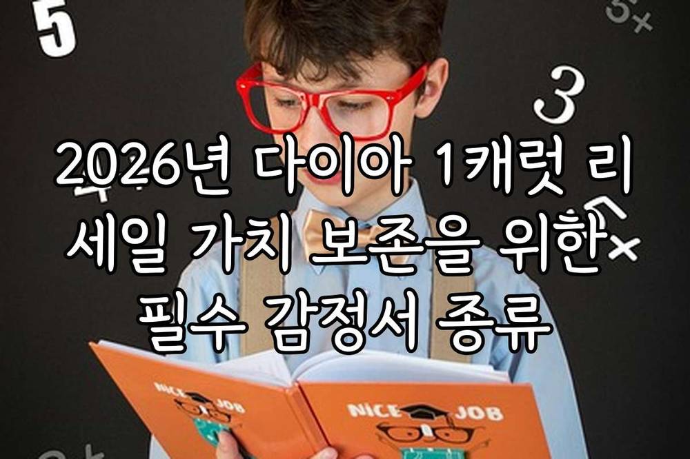 2026년 다이아 1캐럿 리세일 가치 보존을 위한 필수 감정서 종류