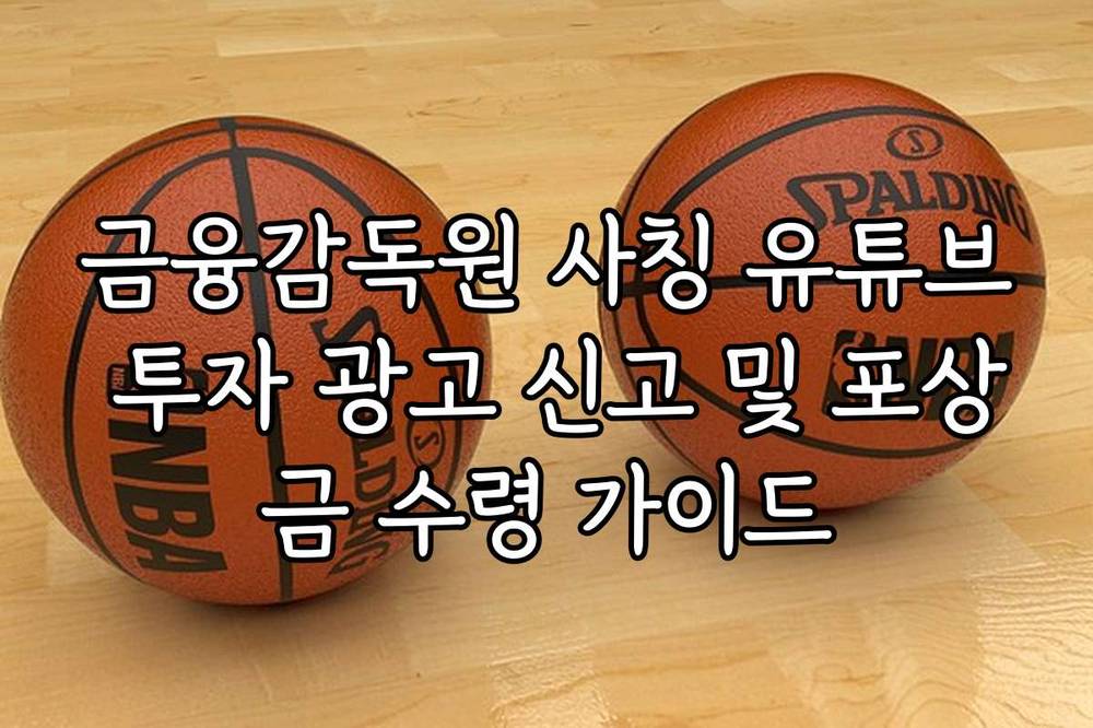 금융감독원 사칭 유튜브 투자 광고 신고 및 포상금 수령 가이드