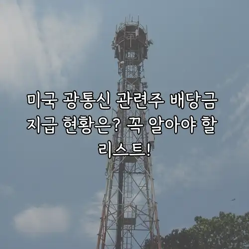 미국 광통신 관련주 배당금 지급 현황은? 꼭 알아야 할 리스트!