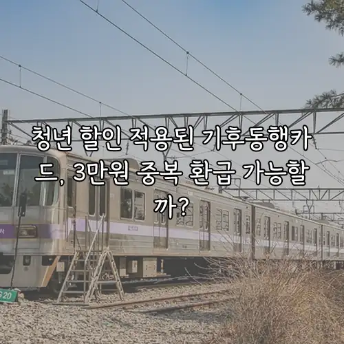 청년 할인 적용된 기후동행카드, 3만원 중복 환급 가능할까?