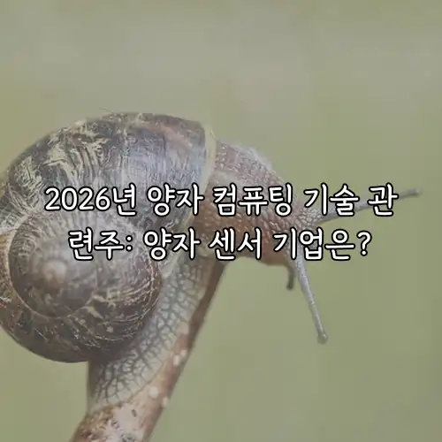 2026년 양자 컴퓨팅 기술 관련주: 양자 센서 기업은?