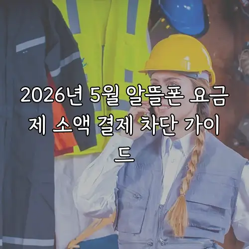 2026년 5월 알뜰폰 요금제 소액 결제 차단 가이드